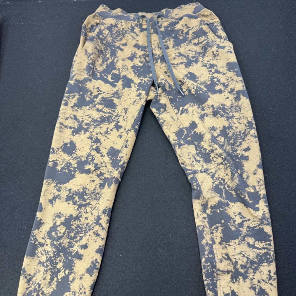 Lululemon Tie Dye Jogger Pants Grey Tan Drawstring Sweatpants Small